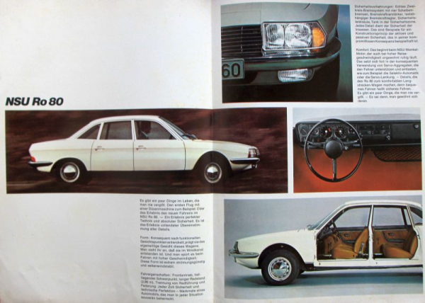 NSU Ro 80 Modelprogram 1968 Carbrochure (10338)